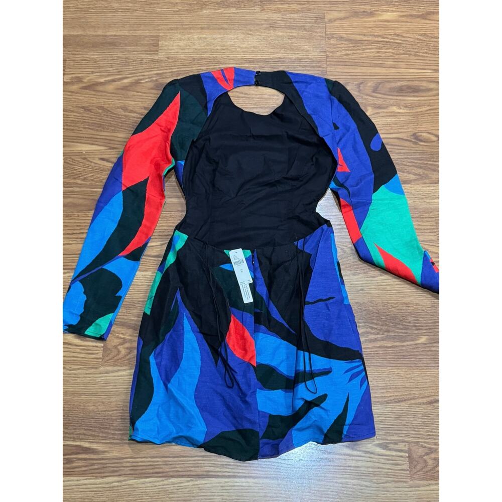 THE WOLF GANG LOLITA CUT OUT MINI DRESS in SPLICE Multicolor abstract medium - Picture 13 of 13